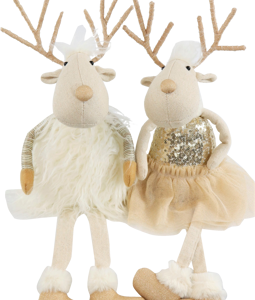 1059 ELK COUPLE GOLDEN DUST S/2